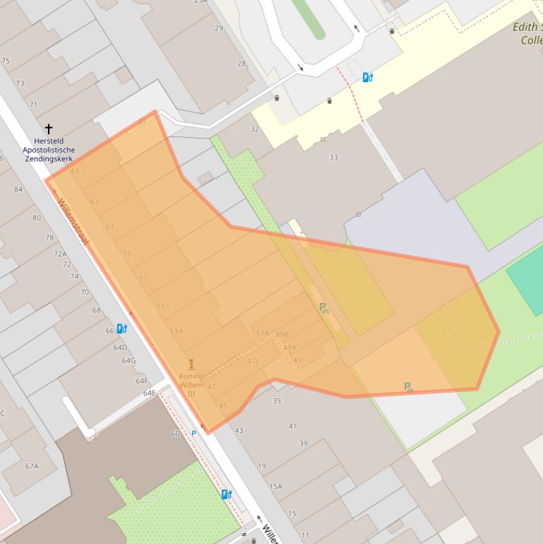 Kaart van postcodegebied 2514HK.