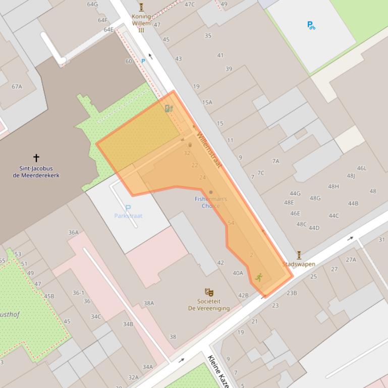 Kaart van postcodegebied 2514HM.