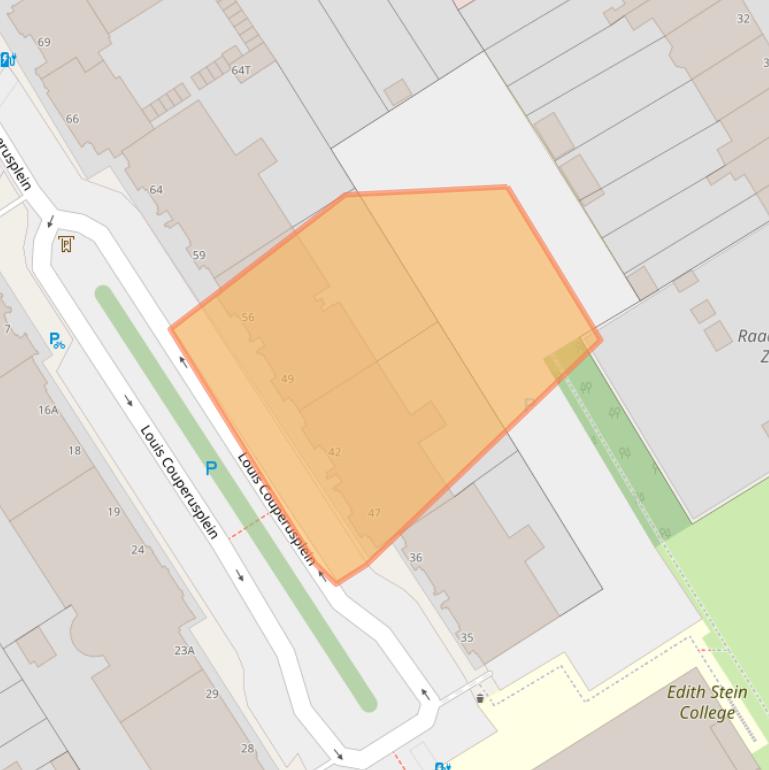 Kaart van postcodegebied 2514HR.