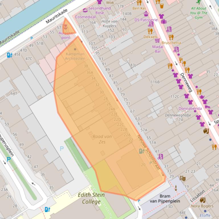 Kaart van postcodegebied 2514HZ.