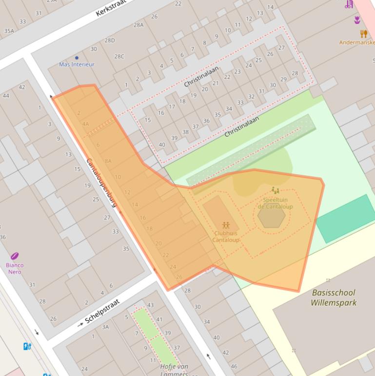 Kaart van postcodegebied 2514KL.