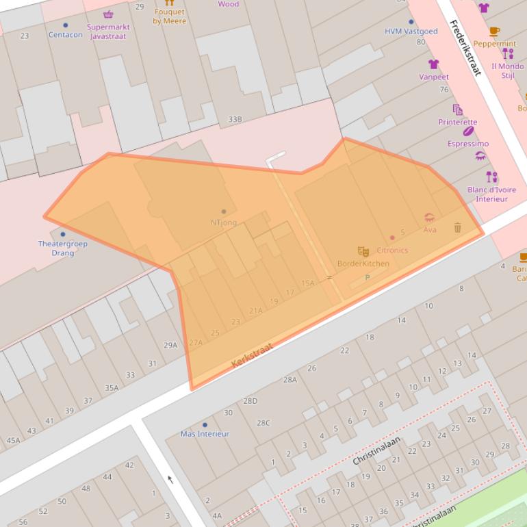Kaart van postcodegebied 2514KP.