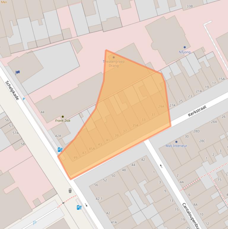 Kaart van postcodegebied 2514KR.