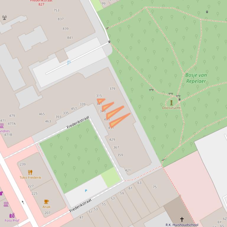 Kaart van postcodegebied 2514LH.