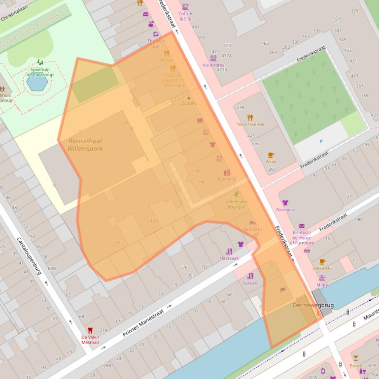 Kaart van postcodegebied 2514LK.