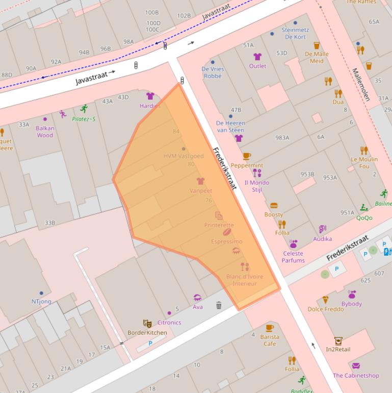 Kaart van postcodegebied 2514LM.