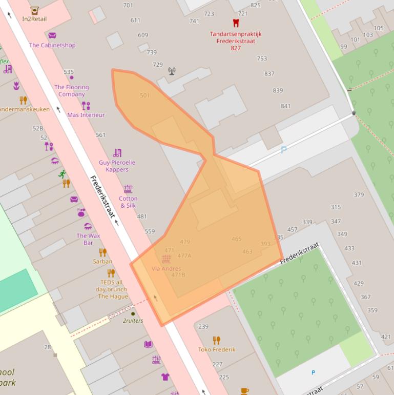 Kaart van postcodegebied 2514LN.