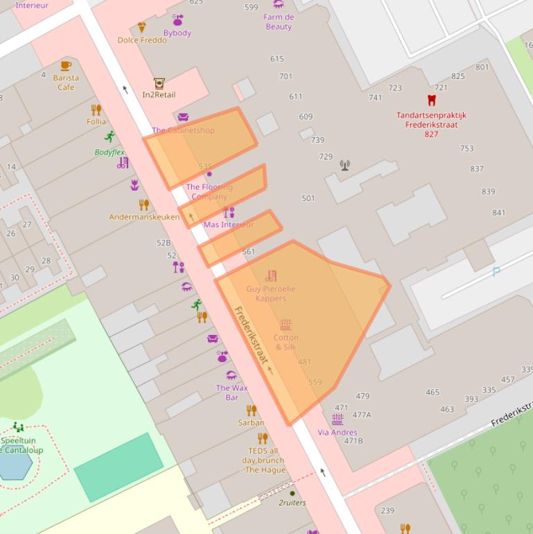 Kaart van postcodegebied 2514LP.