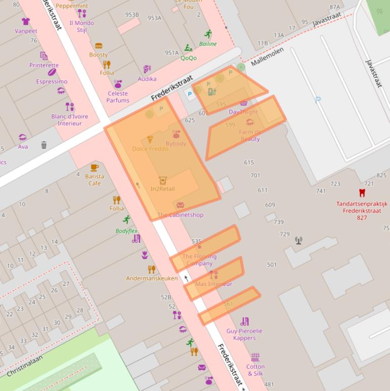 Kaart van postcodegebied 2514LR.