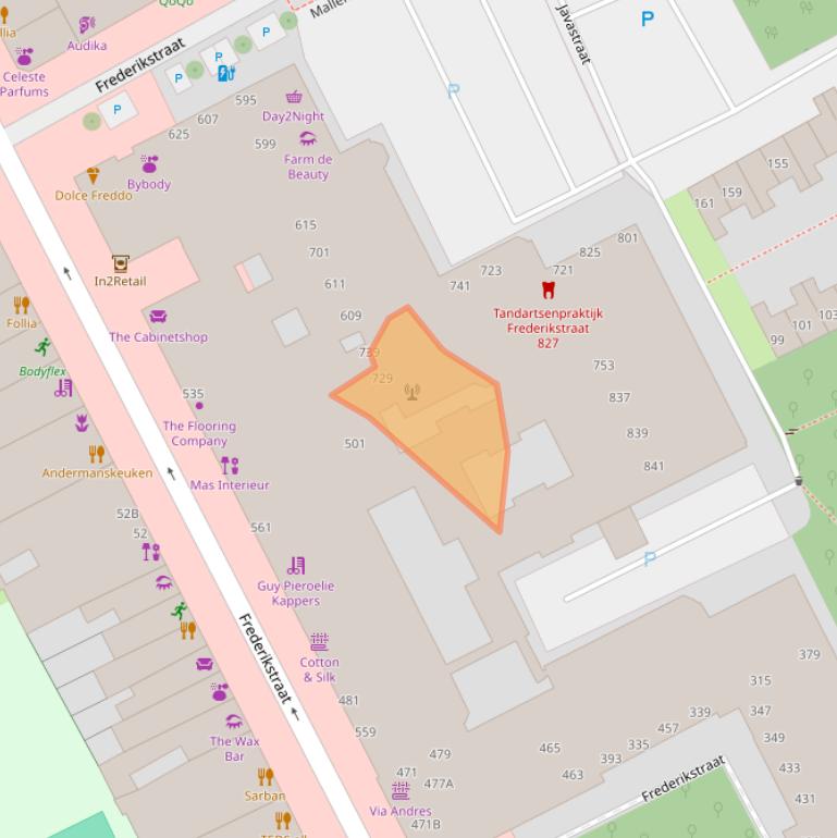 Kaart van postcodegebied 2514LW.