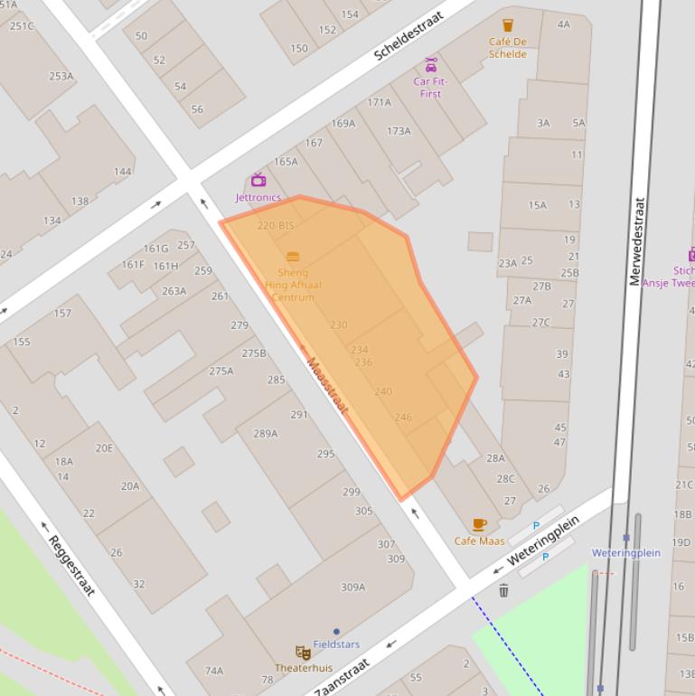 Kaart van postcodegebied 2515AG.