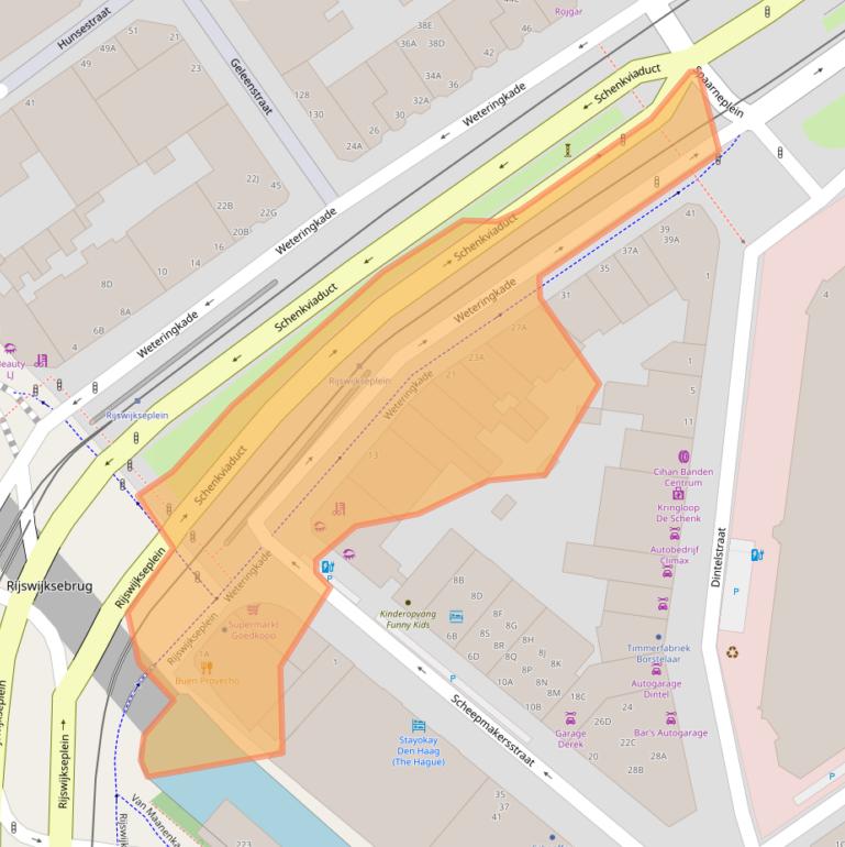 Kaart van postcodegebied 2515AK.