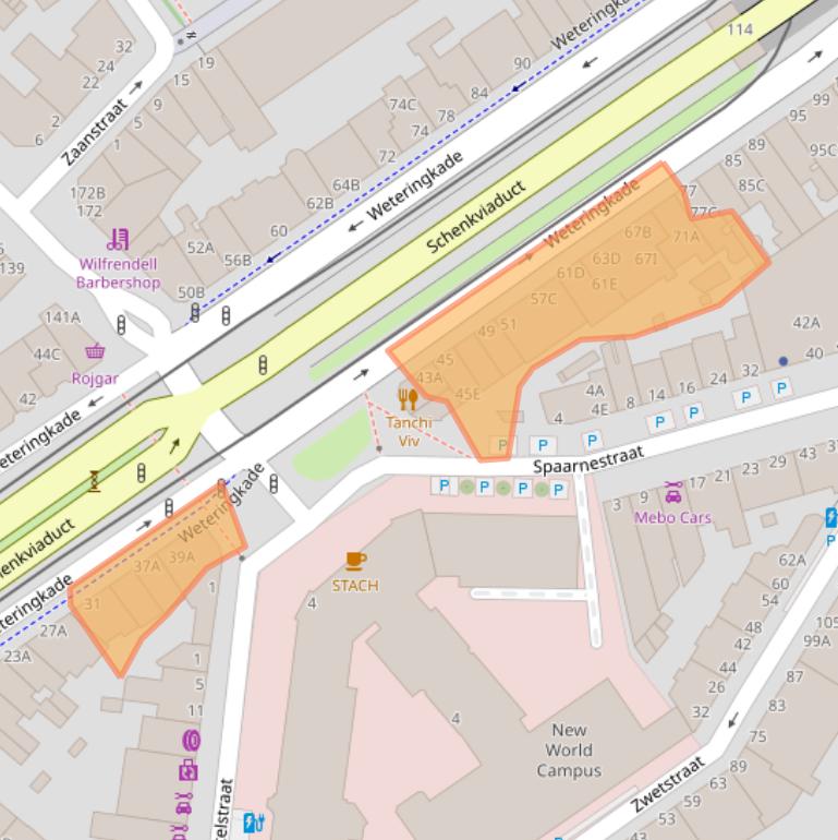 Kaart van postcodegebied 2515AL.