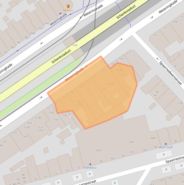 Kaart van postcodegebied 2515AM.