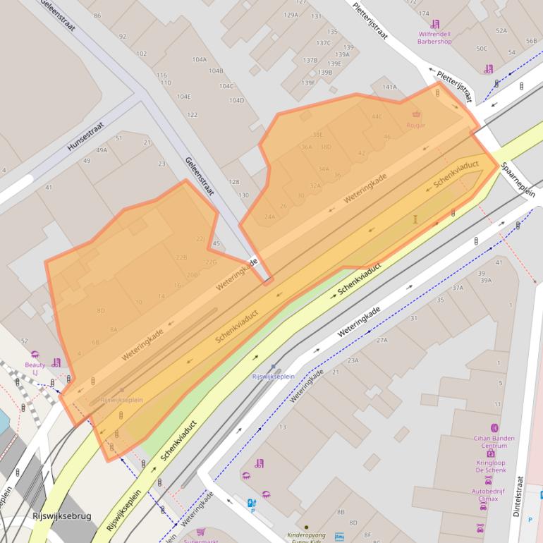 Kaart van postcodegebied 2515AP.