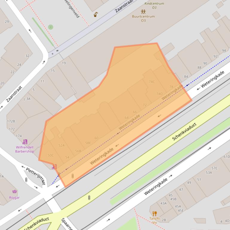 Kaart van postcodegebied 2515AR.