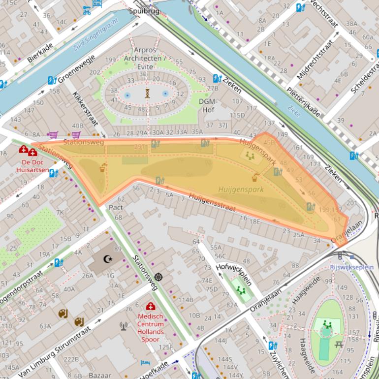 Kaart van postcodegebied 2515BB.