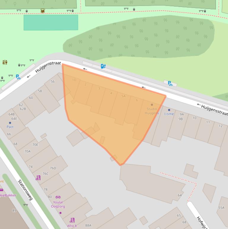 Kaart van postcodegebied 2515BC.