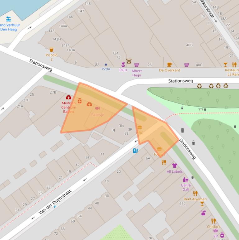 Kaart van postcodegebied 2515BH.