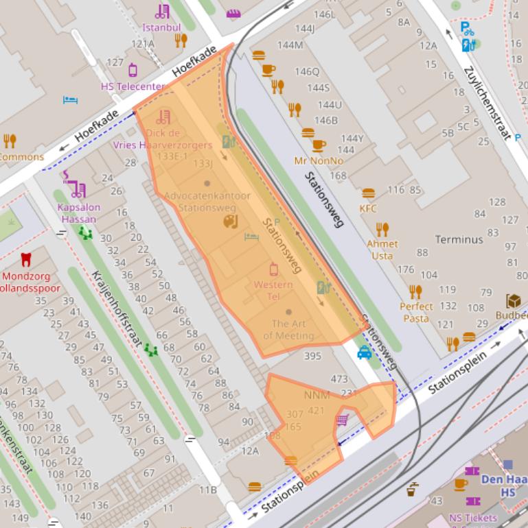 Kaart van postcodegebied 2515BM.