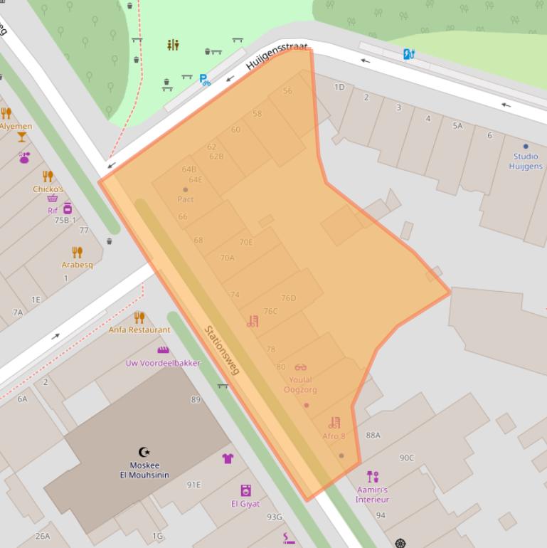 Kaart van postcodegebied 2515BP.