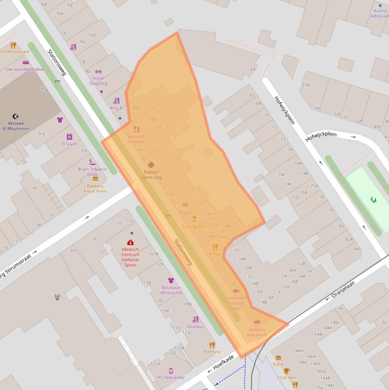 Kaart van postcodegebied 2515BR.