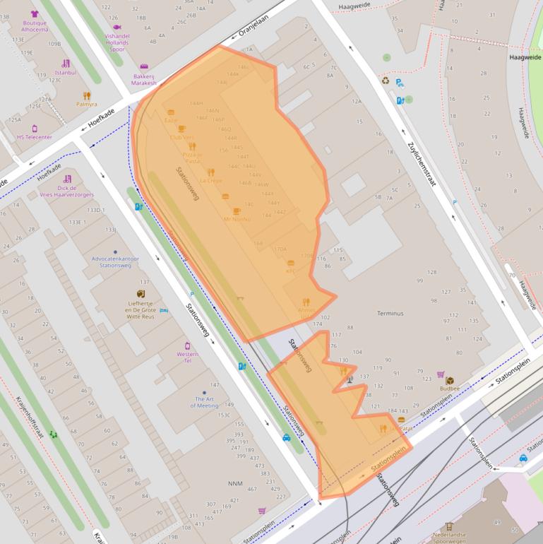 Kaart van postcodegebied 2515BS.