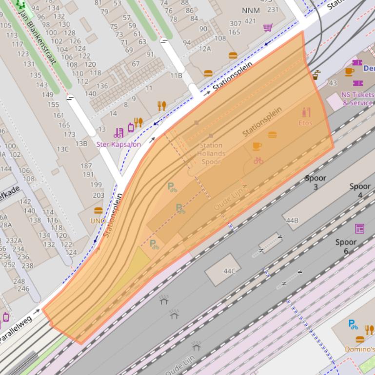 Kaart van postcodegebied 2515BV.