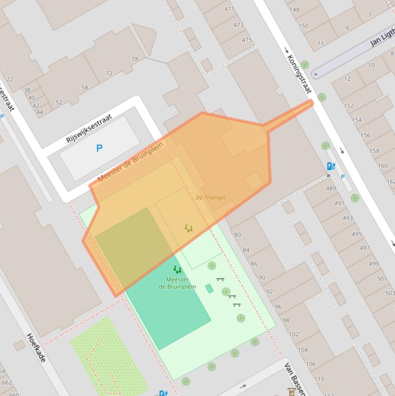 Kaart van postcodegebied 2515BZ.