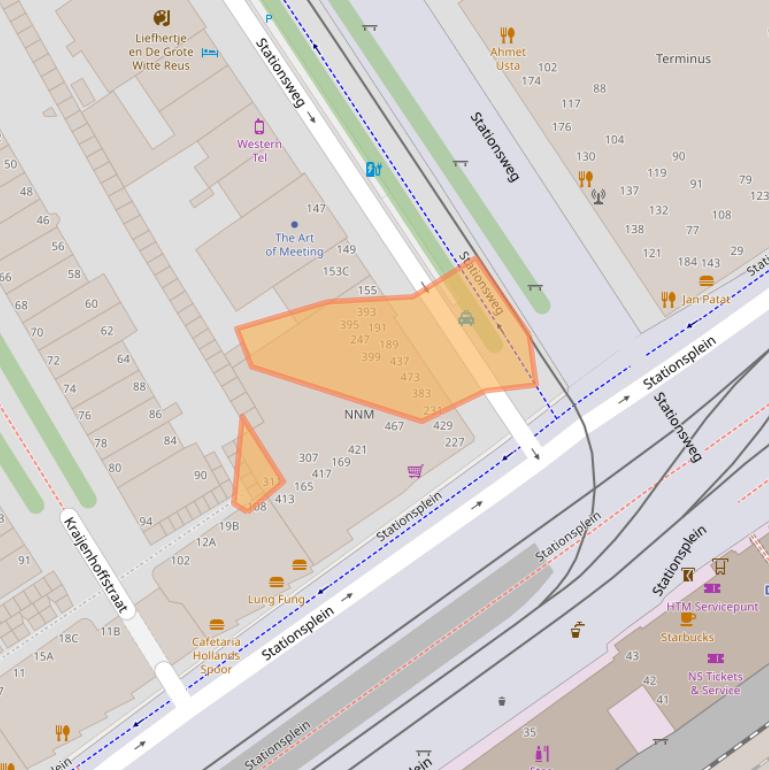 Kaart van postcodegebied 2515CA.