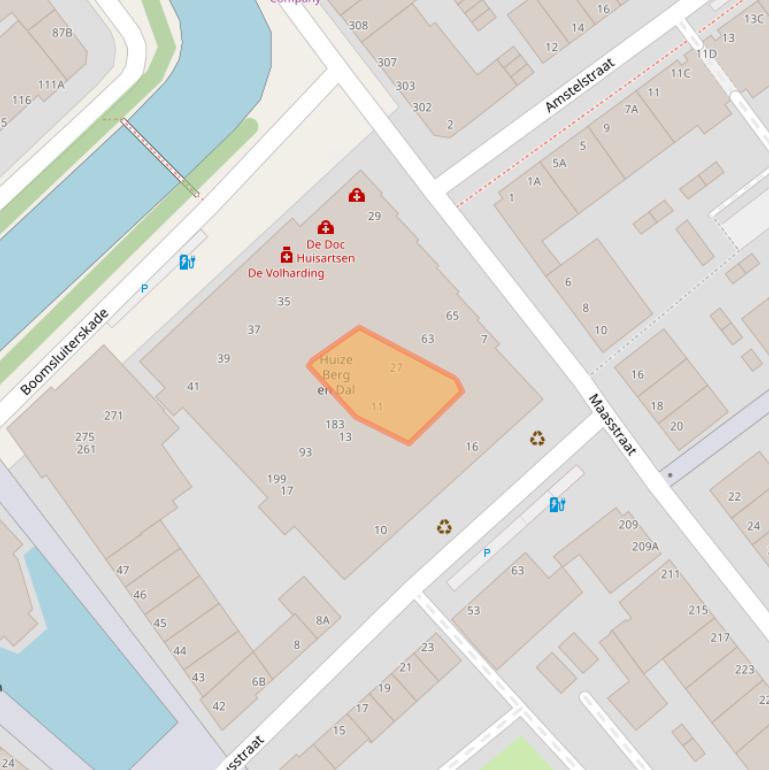 Kaart van postcodegebied 2515DC.