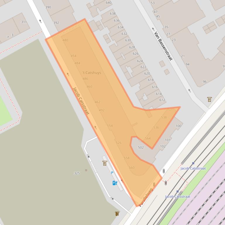 Kaart van postcodegebied 2515EX.