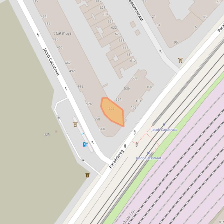 Kaart van postcodegebied 2515EZ.