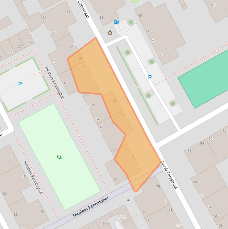 Kaart van postcodegebied 2515GB.