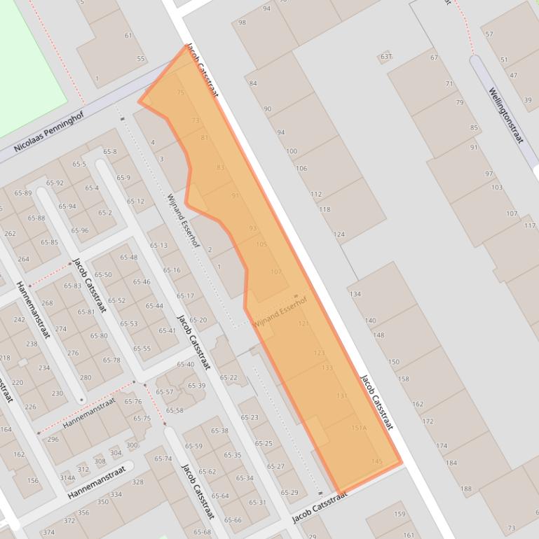 Kaart van postcodegebied 2515GD.