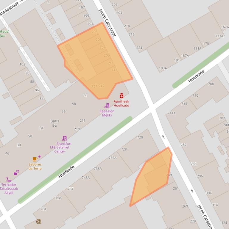 Kaart van postcodegebied 2515GH.