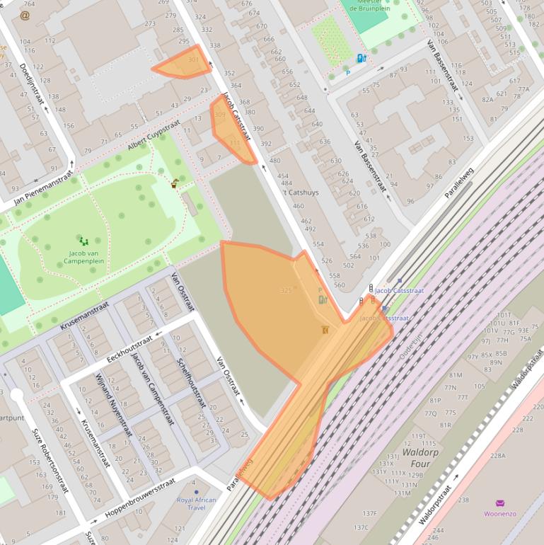 Kaart van postcodegebied 2515GK.
