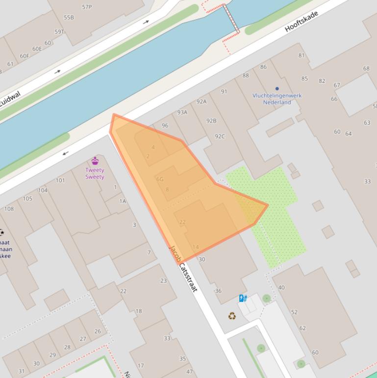 Kaart van postcodegebied 2515GL.