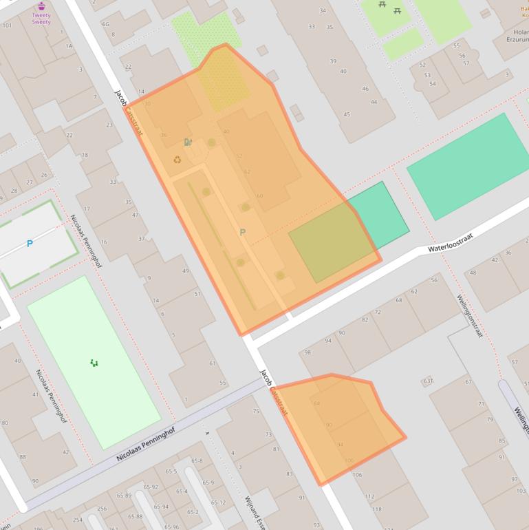 Kaart van postcodegebied 2515GM.