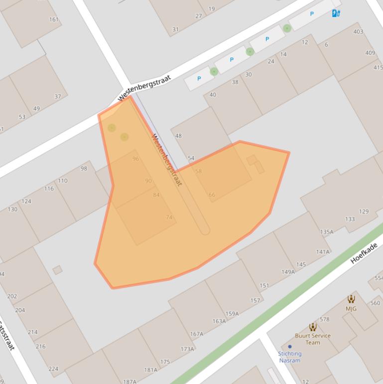 Kaart van postcodegebied 2515HK.