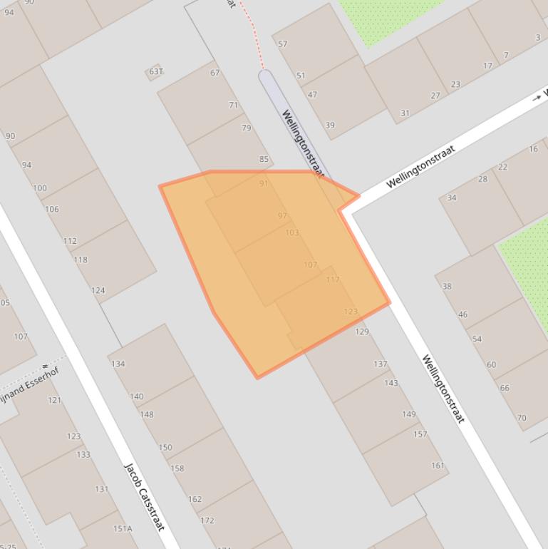 Kaart van postcodegebied 2515HP.