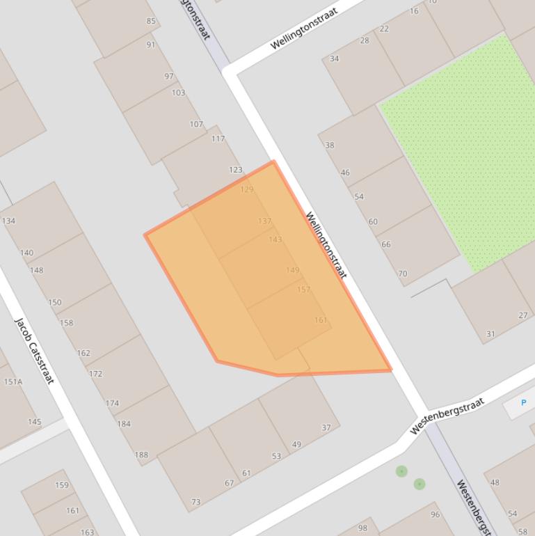 Kaart van postcodegebied 2515HR.