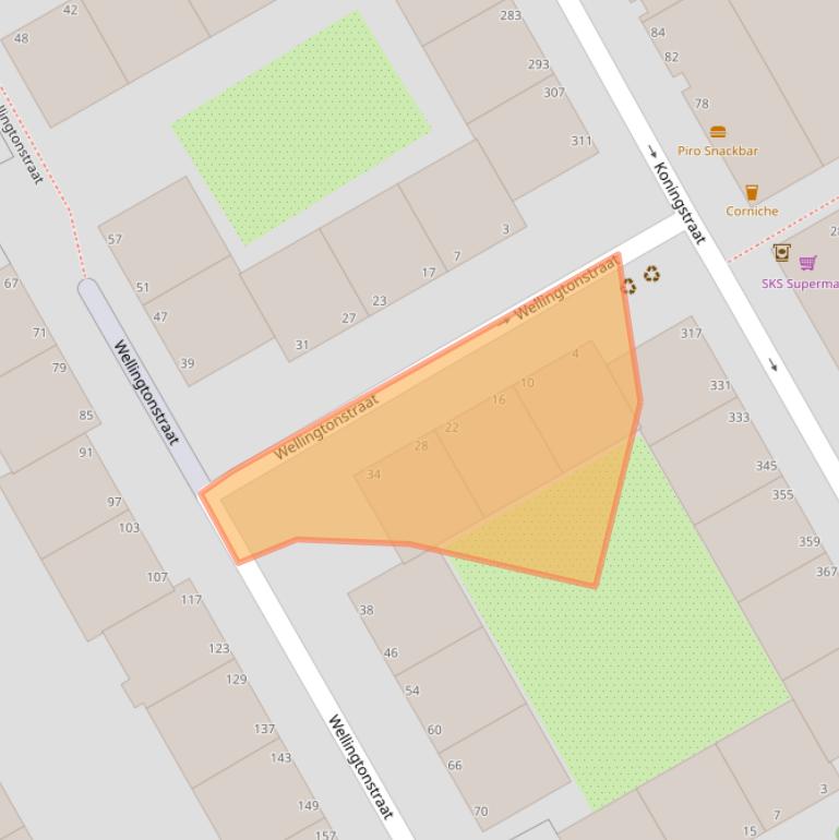 Kaart van postcodegebied 2515HS.