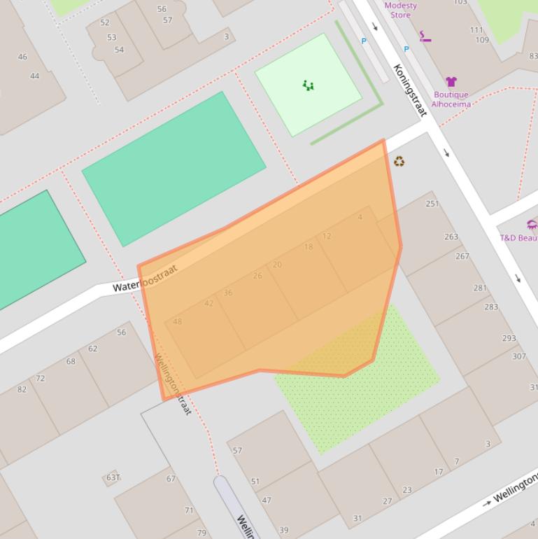Kaart van postcodegebied 2515HV.