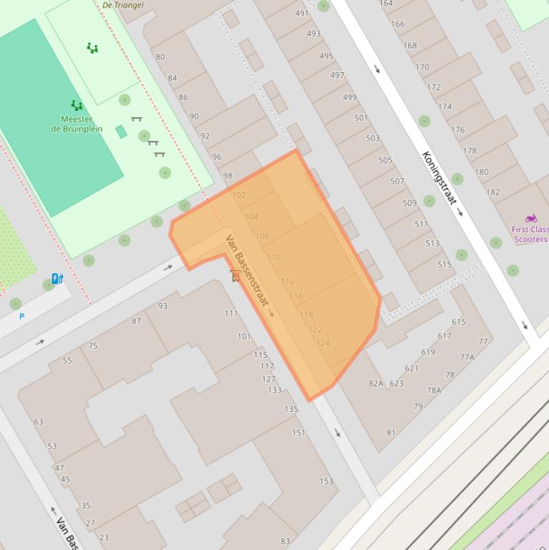 Kaart van postcodegebied 2515JG.