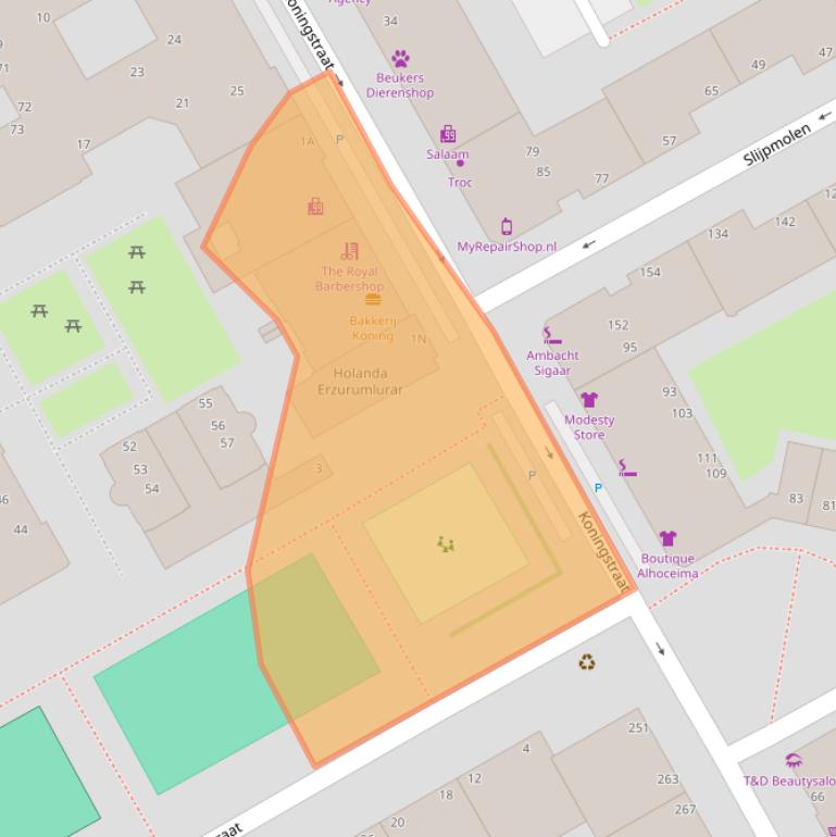 Kaart van postcodegebied 2515JH.