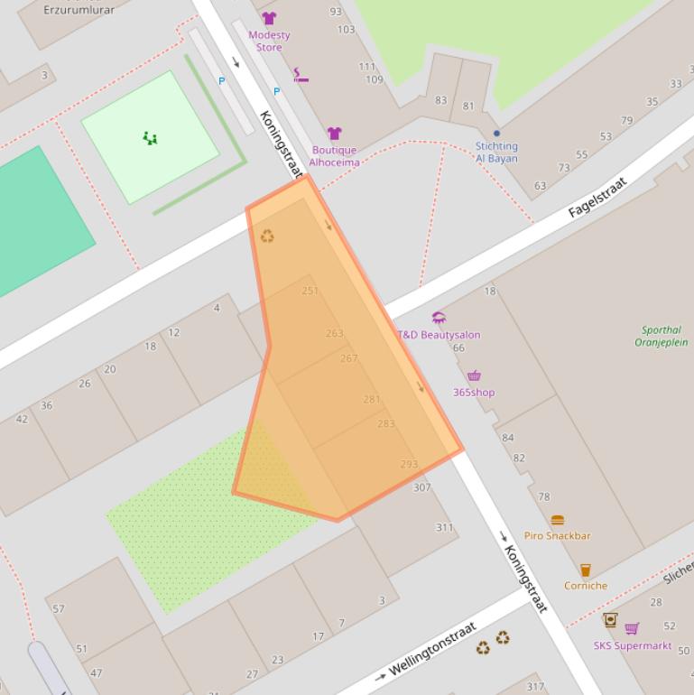 Kaart van postcodegebied 2515JJ.