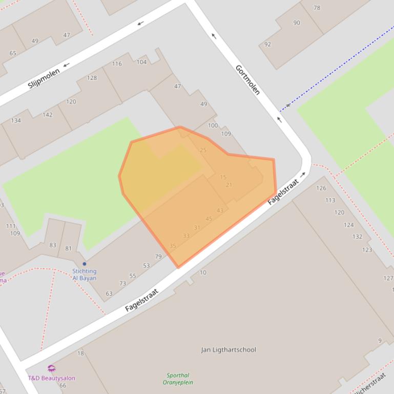 Kaart van postcodegebied 2515JZ.