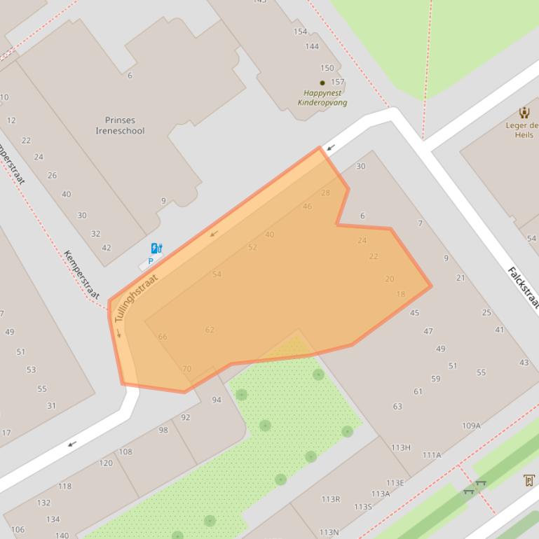 Kaart van postcodegebied 2515KC.