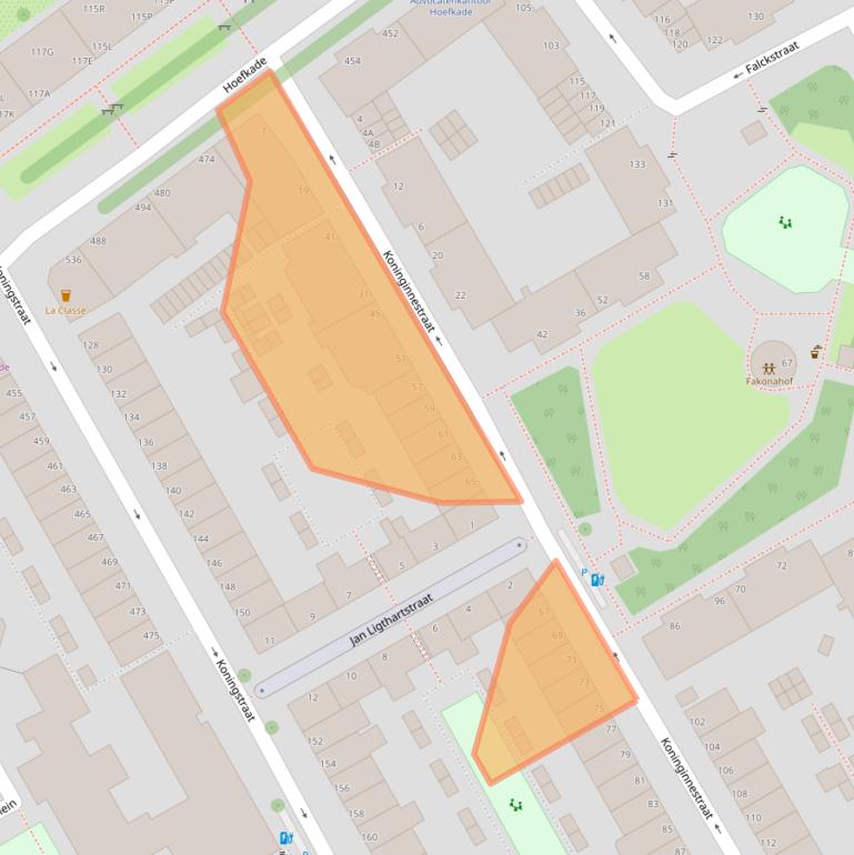 Kaart van postcodegebied 2515KG.